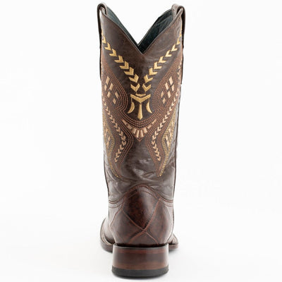 Ferrini Jesse Men's Print Alligator Boots Handcrafted Chocolate 5   - from alligatorwarehouse.com