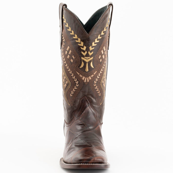 Ferrini Jesse Men's Print Alligator Boots Handcrafted Chocolate 4   - from alligatorwarehouse.com