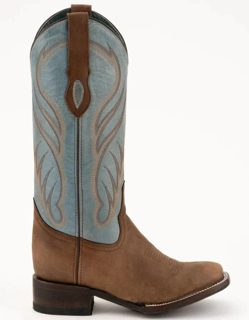 Ferrini Men's Hunter Square Toe Boots Handcrafted - Brown 6 11093-10-130-D  - from alligatorwarehouse.com