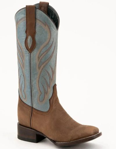Ferrini Men's Hunter Square Toe Boots Handcrafted - Brown 1 11093-10-130-D  - from alligatorwarehouse.com