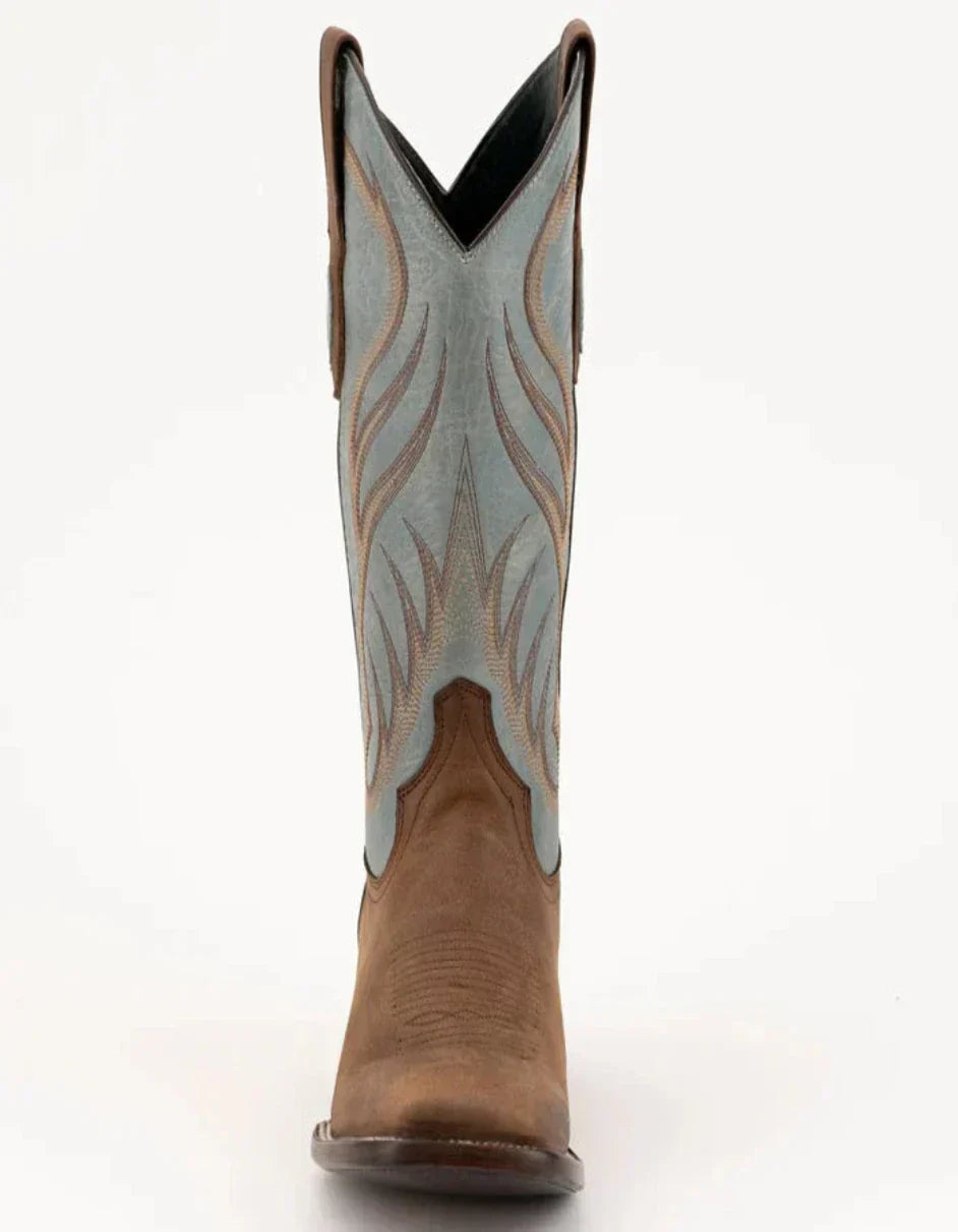 Ferrini Men's Hunter Square Toe Boots Handcrafted - Brown 5 11093-10-130-D  - from alligatorwarehouse.com