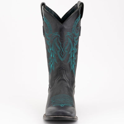 Ferrini Men's Blaze Leather Square Toe Boots Handcrafted - Black 4   - from alligatorwarehouse.com