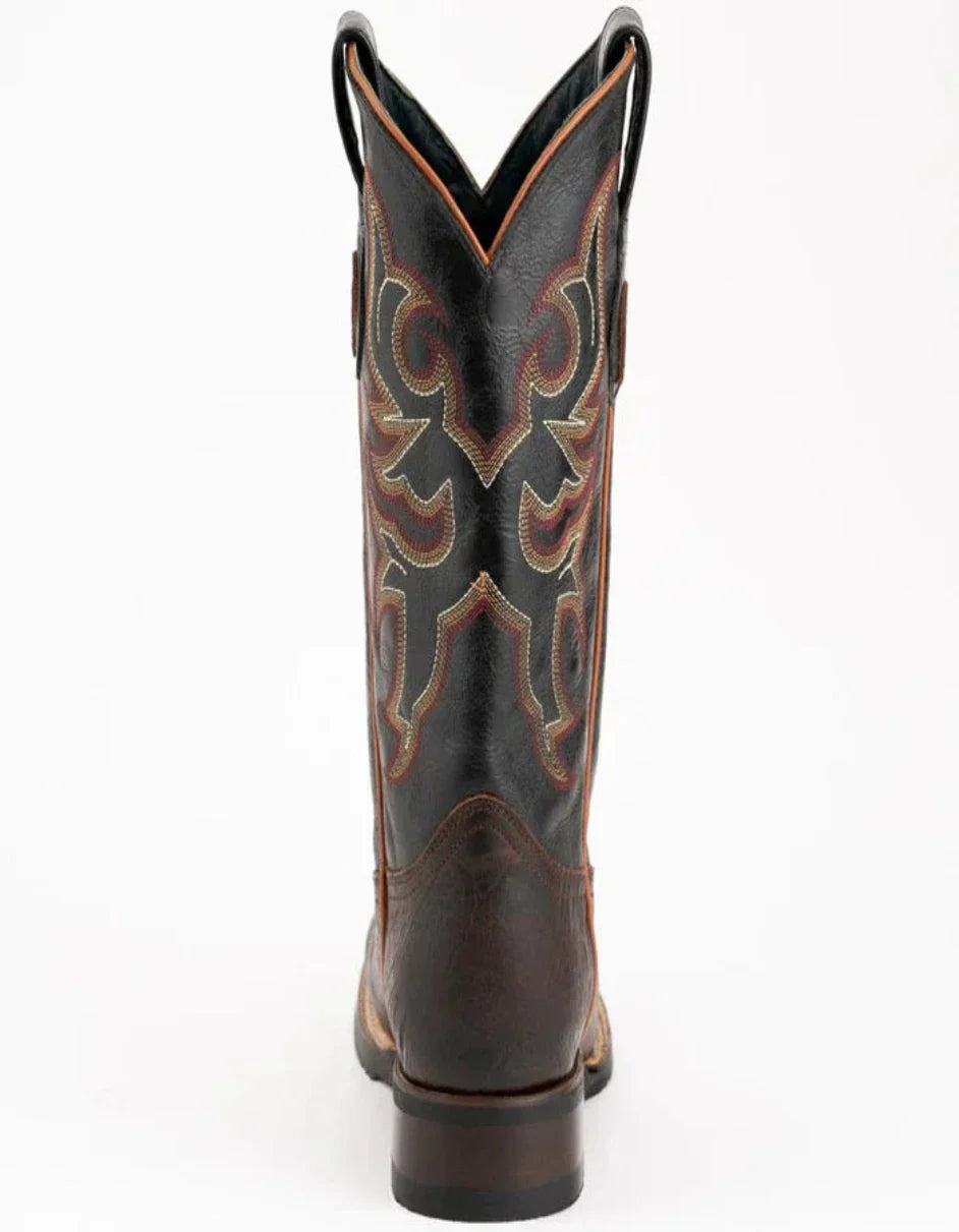 Ferrini Men's Blaze Leather Square Toe Boots Handcrafted - Chocolate 4 13293-09-080-D  - from alligatorwarehouse.com