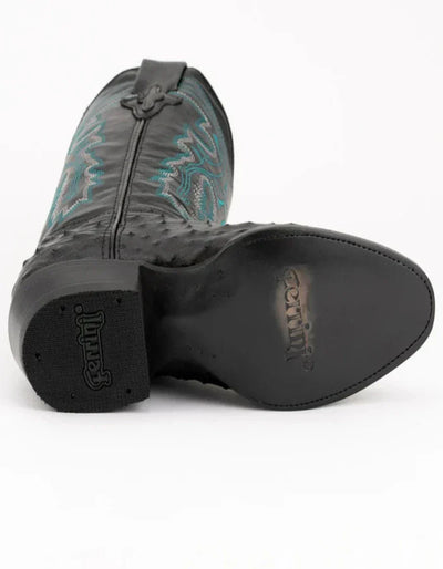 Ferrini Men's Colt Full Quill Ostrich Boots Handcrafted - Black 6 10111-04-080-D  - from alligatorwarehouse.com
