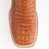 Ferinni Boot - Mens Dress Cowboy Boot  - Ferrini Men's Dakota Hornback Caiman Boots - Square Toe Handcrafted Cognac in Cognac 5 10493-02-080-D  - from alligatorwarehouse.com