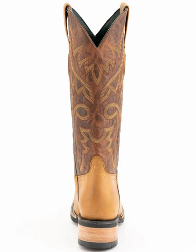 Ferrini Men's Kingston Rubber Sole Square Toe Boots Handcrafted - Tan 3 13171-16-080-D  - from alligatorwarehouse.com