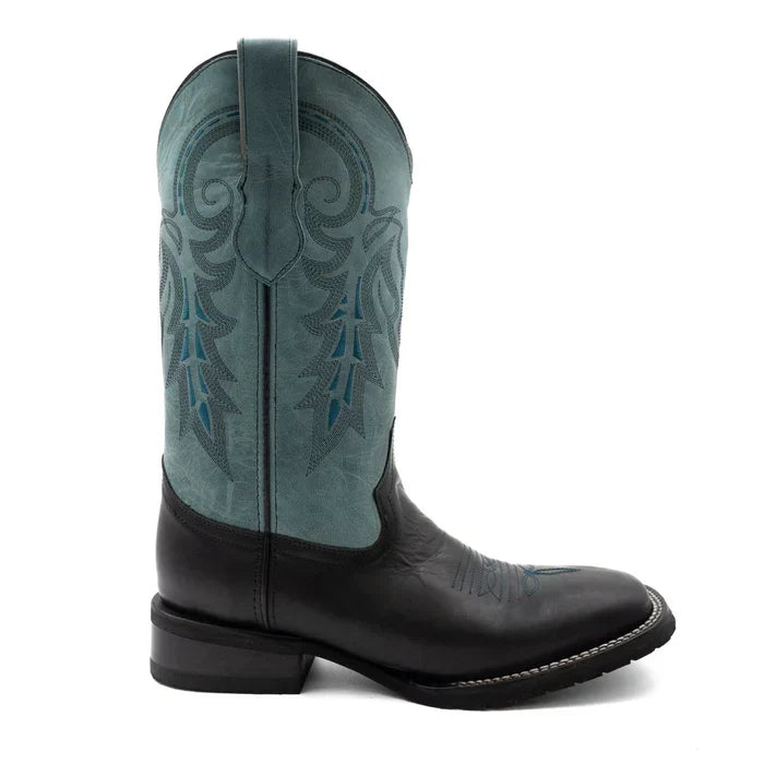 Ferrini Men's Maverick Leather Boots Handcrafted - Black 1509304 5 15093-04-080-D  - from alligatorwarehouse.com