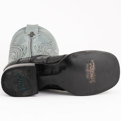 Ferrini Men's Pinto Patch Ostrich Square Toe Boots Handcrafted - Kango Brown