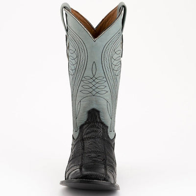 Ferrini Men's Pinto Patch Ostrich Square Toe Boots Handcrafted - Kango Brown 4   - from alligatorwarehouse.com