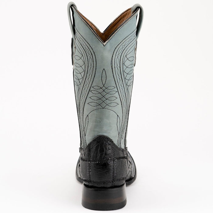 Ferrini Men's Pinto Patch Ostrich Square Toe Boots Handcrafted - Kango Brown