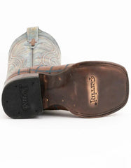 Ferrini Men's Pinto Patch Ostrich Square Toe Boots Handcrafted - Kango Brown 1169307