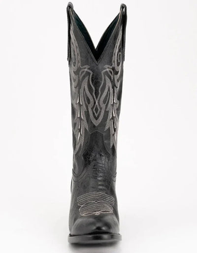 Ferrini Men's Remington Leather Round Toe Boots Handcrafted Black 4 12111-04-090-D  - from alligatorwarehouse.com