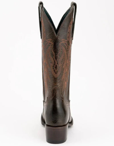 Ferrini Men's Remington Leather Round Toe Boots Handcrafted Chocolate 4 12111-09-090-D  - from alligatorwarehouse.com