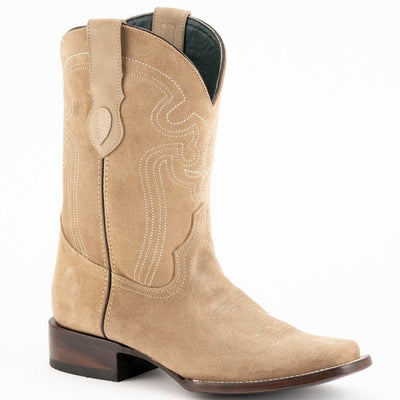 Ferrini Men's Roughrider Narrow Square Toe Boots Handcrafted - Taupe 1   - from alligatorwarehouse.com