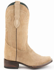 Ferrini Men's Roughrider Narrow Square Toe Boots Handcrafted - Taupe