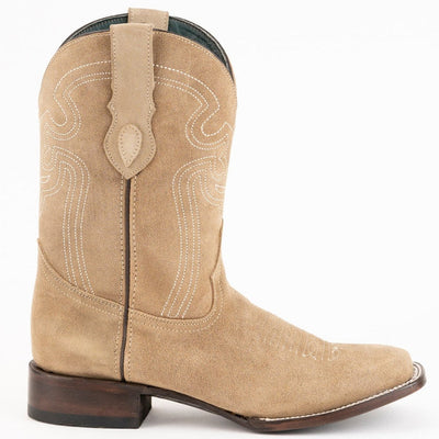 Ferrini Men's Roughrider Square Toe Boots Handcrafted - Taupe 1   - from alligatorwarehouse.com
