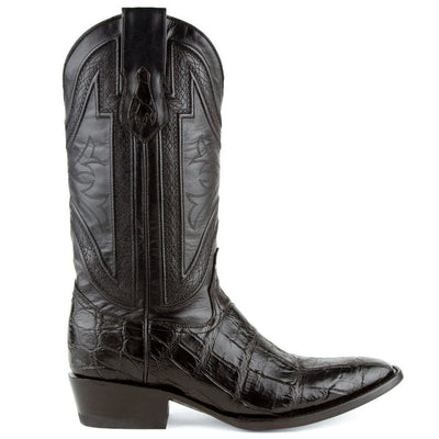Ferrini Jesse Men's Print Alligator Boots Handcrafted Black 3   - from alligatorwarehouse.com
