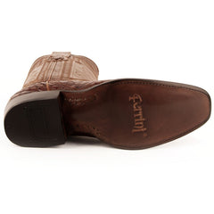 Ferrini Men's Stallion Alligator Belly Boots French Toe Handcrafted Cognac