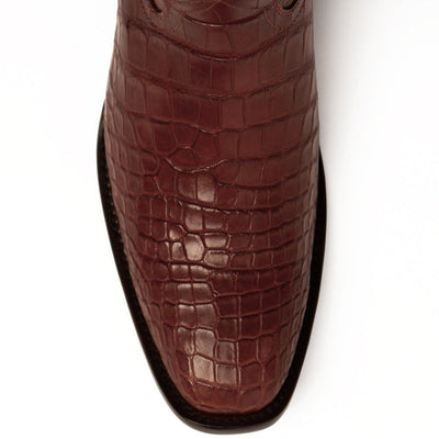 Ferrini Men's Stallion Alligator Belly Boots French Toe Handcrafted Cognac 2   - from alligatorwarehouse.com