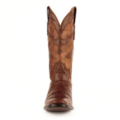 Ferrini Men's Stallion Alligator Belly Boots French Toe Handcrafted Cognac
