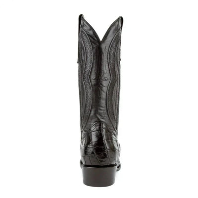 Ferrini Men's Stallion Alligator Belly Boots Round Toe Black 1071127 3 10711-27-080-D  - from alligatorwarehouse.com