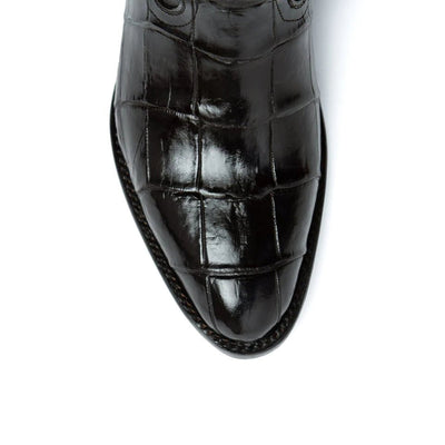 Ferrini Men's Stallion Alligator Belly Boots Round Toe Black 5   - from alligatorwarehouse.com