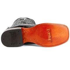 Ferrini Men's Stallion Alligator Belly Boots Narrow Square Toe Handcrafted Cognac