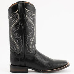 Ferrini Men's Taylor Lizard Square Toe Handcrafted - Black 1119304