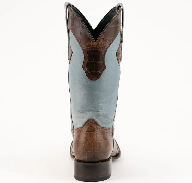 Ferrini Mustang Men's Print Alligator Boots Handcrafted Brown 6   - from alligatorwarehouse.com