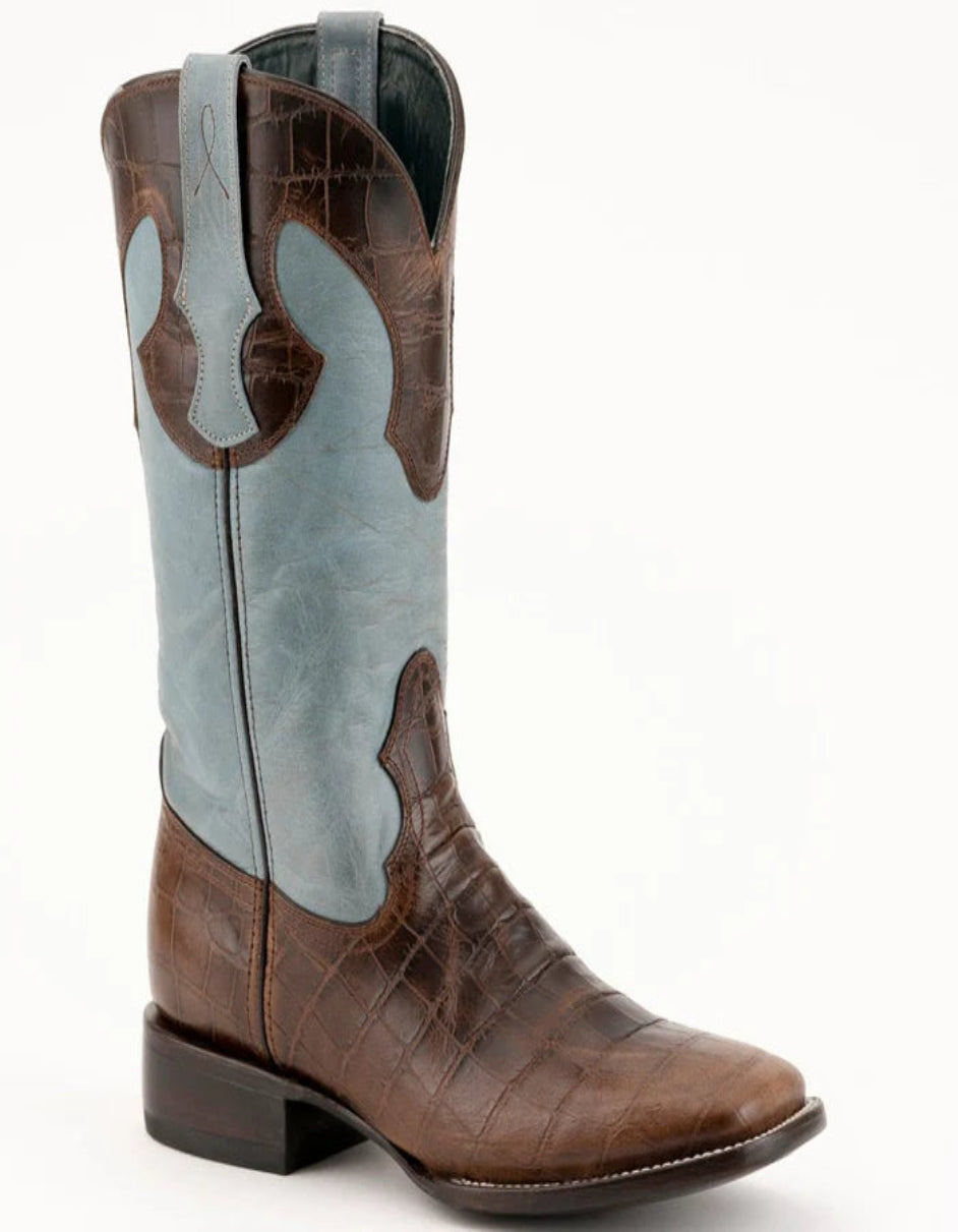 Ferrini Mustang Men's Print Alligator Boots Handcrafted Brown 4079310 ...