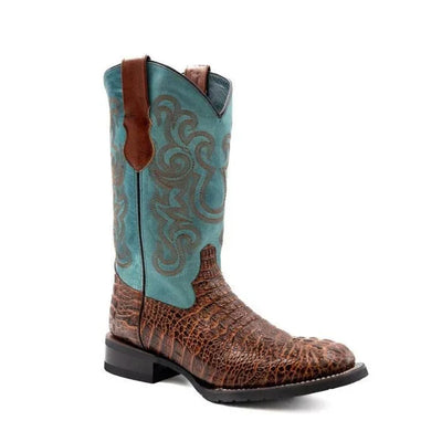 Ferrini Stampede Men's Print Crocodile Boots Handcrafted Sport Rust 40493-23 1 40493-23_8  - from alligatorwarehouse.com