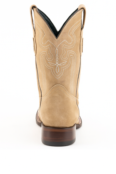 Ferrini Men's Roughrider Square Toe Boots Handcrafted - Taupe 7   - from alligatorwarehouse.com