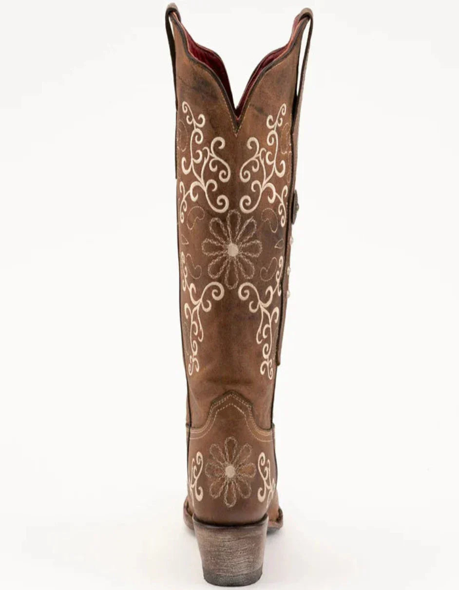 Ferrini Women's Bella Snip Toe Boots Handcrafted - Brown 8226110 4 82261-10-060-B  - from alligatorwarehouse.com