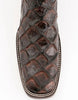 Ferrini Women's Bronco Square Toe Boots Pirarucu Fish Print - Chocolate 2 93393-09-060-B  - from alligatorwarehouse.com