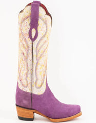 Ferrini Women's Candy Snip Toe Boots Handcrafted - Purple/Cream