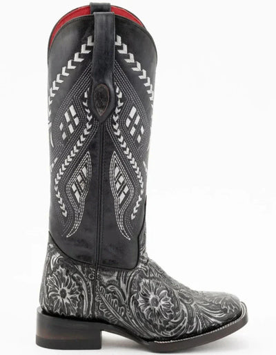 Ferrini Women's Cleopatra Square Toe Boots Handcrafted - Silver 1 83893-34-065-B  - from alligatorwarehouse.com