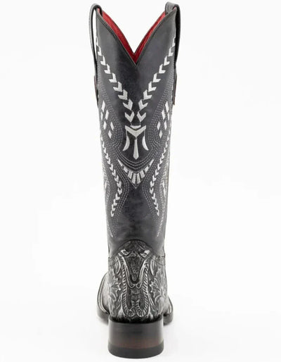 Ferrini Women's Cleopatra Square Toe Boots Handcrafted - Silver 5 83893-34-065-B  - from alligatorwarehouse.com