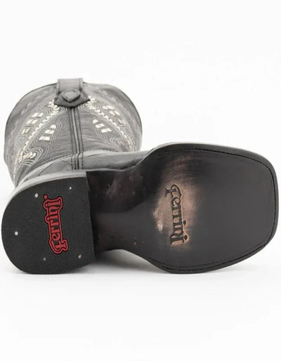 Ferrini Women's Jesse Square Toe Boots Alligator Print - Black 6 43593-04-090-D  - from alligatorwarehouse.com