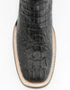 Ferrini Women's Stampede Square Toe Boots Crocodile Print - Black Boots 2 90393-04-060-B  - from alligatorwarehouse.com