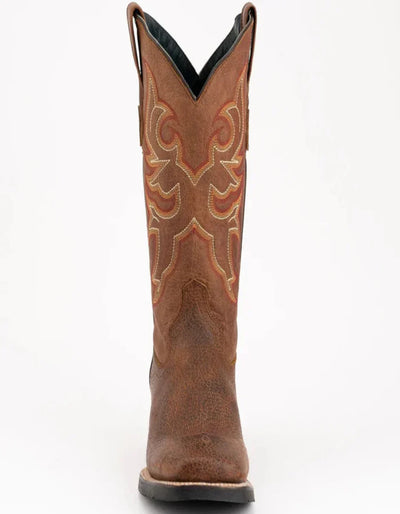 Ferrini Women's Toro Square Toe Boots Handcrafted - Brandy 8299355 5 82993-55-060-B  - from alligatorwarehouse.com