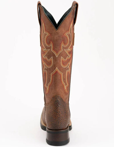 Ferrini Women's Toro Square Toe Boots Handcrafted - Brandy 8299355 4 82993-55-060-B  - from alligatorwarehouse.com