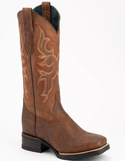 Ferrini Women's Toro Square Toe Boots Handcrafted - Brandy 8299355 1 82993-55-060-B  - from alligatorwarehouse.com