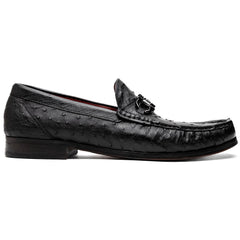 Marco Di Milano Ferrioni Ostrich Bit Loafers Black