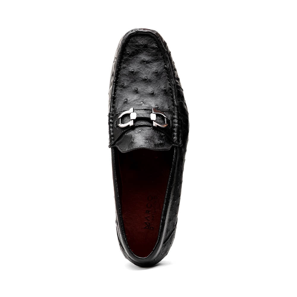 Marco Di Milano Ferrioni Ostrich Bit Loafers Black