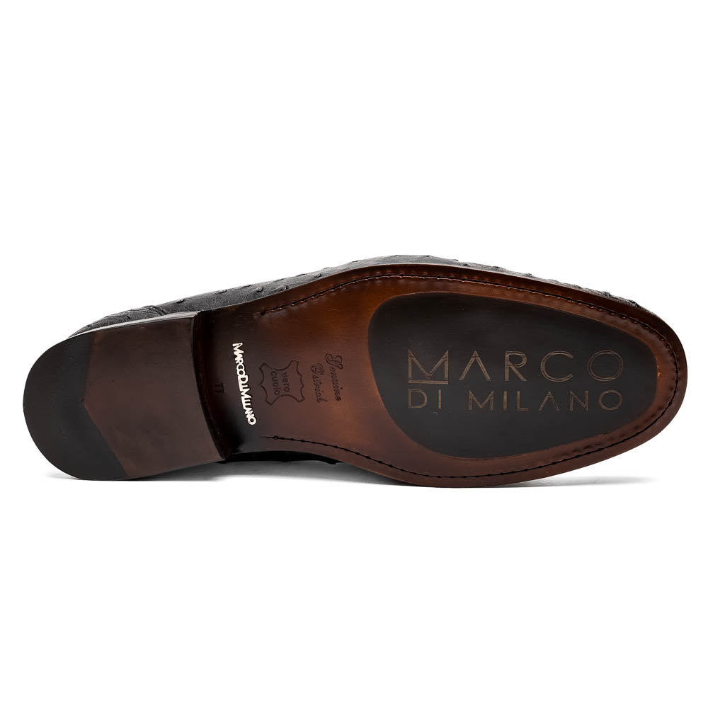 Marco Di Milano Ferrioni Ostrich Bit Loafers Black