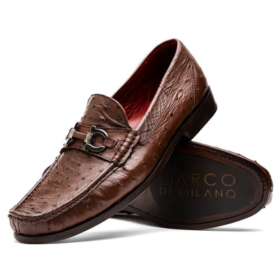 Marco Di Milano Ferrioni Kango Tabac Bit Loafer 2 FERRIONI_OSTRICH_KANGO TABAC_8  - from alligatorwarehouse.com