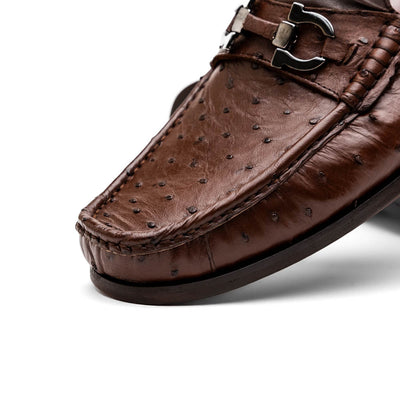 Marco Di Milano Ferrioni Kango Tabac Bit Loafer 4 FERRIONI_OSTRICH_KANGO TABAC_8  - from alligatorwarehouse.com