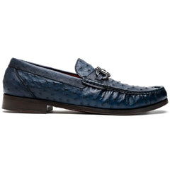 Marco Di Milano Ferrioni Ostrich Bit Loafers Navy