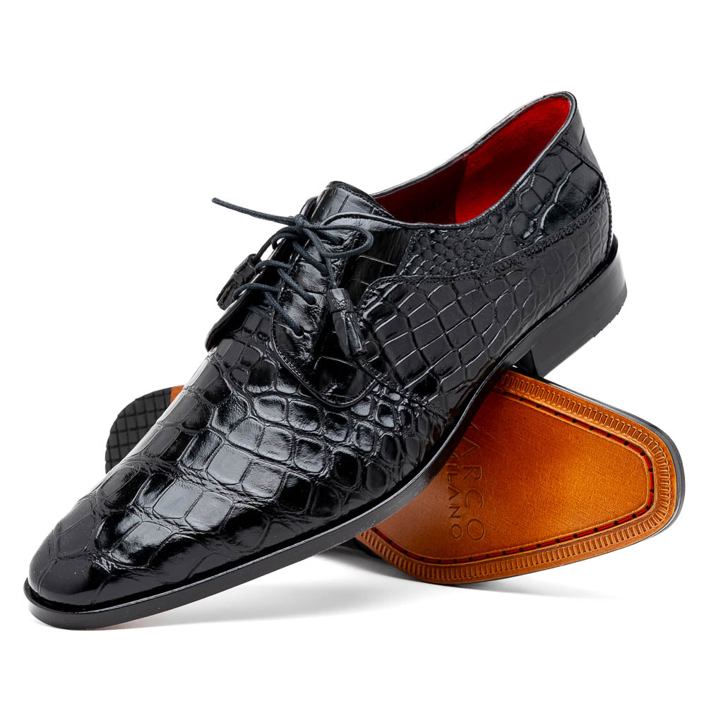 Marco Di Milano Fitipaldi Alligator Derby Black