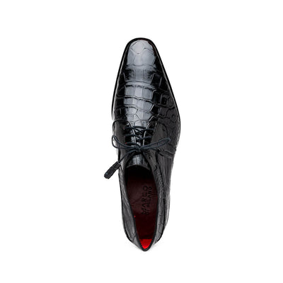 Marco Di Milano Fitipaldi Black Alligator Derby Shoe 4 FITIPALDI_ALLIGATOR_BLACK_9  - from alligatorwarehouse.com